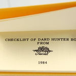 REM Miniatures and Dard Hunter, 1971-1984. Checklist of Dard Hunter Books by Robert E. Massmann. Title page.