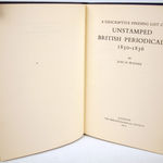 A Descriptive Finding List of Unstamped British Periodicals 1830-1836. Title-page spread