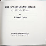 Uncorrected proof for The Gashlycrumb Tinies. Title page
