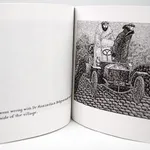 Proof of The Other Statue by Edward Gorey. Illustrated spread