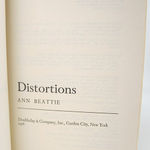 Distortions by Ann Beattie. Title page