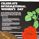 Celebrate International Women's Day. Top detail