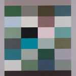 Jon Groom | YANTRA PAINTING #5, 2024 | Acrylic on canvas, stretched on wood panel | 90 x 85 x 2.8 cm