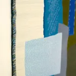 Kiki van Eijk, Textile Collage - Petrol weaving