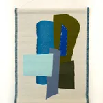 Kiki van Eijk, Textile Collage - Petrol weaving