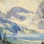 A.C. Leighton, Lake Magog, Mt. Assiniboine, c 1930