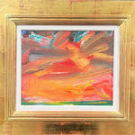 John Houston RSA, Summer Sea I - Seascape, Yellow/Pink