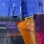 Dame Barbara Rae RSA, Winter Evening - Sierra Contraviesa