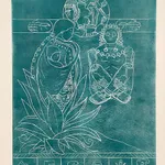 Santa Barraza, Iztaccihuatl and Popocatépetl, Reversed, 1984