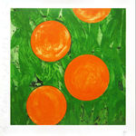 Donald Sultan, Yellow Poppies, Sept 7, 2022, 2022