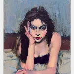 Malcolm Liepke, Pulling Off Her Shirt, 2025