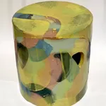 Carla Wright, Play Stool (yellow & pink), 2026