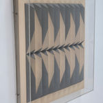 8 Rows Of Black Pyramids With White Lines In A Square 1977 Detail 2