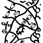 Shantell Martin - Printed Matter, Lithograph - Six ©, 2015