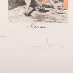 Salvador Dalí, Plate 76 – “Setze jutges mengen fetge d’un penjat”, from Les Caprices de Goya, 1977