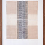 Framed thread on paper work by Fringe Gallery artist Rebecca Messier