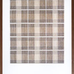 Framed thread on paper work by Fringe Gallery artist Rebecca Messier