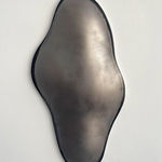 Glazed gray ceramic sculpture by Fringe Gallery artist Angela Okajima-Kempinas