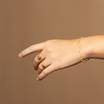 22k and 18k yellow gold bracelet with bezel set diamond crystals by Fringe Gallery studio jeweler Petra Class.