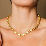 22k yellow gold box chain by Fringe Gallery studio jeweler Petra Class
