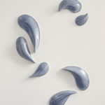 Glazed blue organic ceramic sculpture by Fringe Gallery artist Angela Okajima-Kempinas