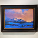 Pastel on paper sunset scene by Slate Gray Gallery artist Bruce A. Gómez