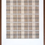 Framed thread on paper work by Fringe Gallery artist Rebecca Messier