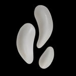 Ceramic petals that can be arranged in multiple ways by slate gray gallery artist Angela Okajima-Kempinas