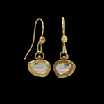 Watermelon Tourmaline Slices & Window Frame Earrings by Fringe Gallery studio jeweler Marki Knopp