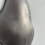 Glazed gray ceramic sculpture by Fringe Gallery artist Angela Okajima-Kempinas