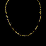 22k and 20k yellow gold chain necklace by Fringe Gallery studio jeweler Nanci Modica