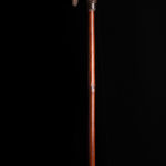 Large Antique Chinese Opium Pipe in Bamboo, Horn and Jade. The Long Stem ends in a Clenched Hand, holding a...