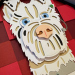 mixed media piece inspired by "Isle of Dogs" by Michelle Romo