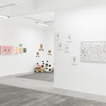 Install image of the exhibition Music Island by artist duo KeFe.