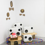 Install image of the exhibition Music Island by artist duo KeFe.