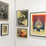 Installation view of Shepard Fairey's solo exhibition "FRACTURED" at Harman Projects, San Francisco