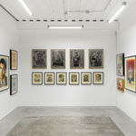 Installation view of Shepard Fairey's solo exhibition "FRACTURED" at Harman Projects, San Francisco