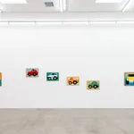 Installation view of Loiter at Harman Projects Los Angeles