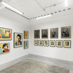 Installation view of Shepard Fairey's solo exhibition "FRACTURED" at Harman Projects, San Francisco