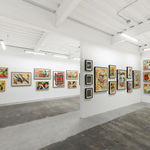 Installation view of Shepard Fairey's solo exhibition "FRACTURED" at Harman Projects, San Francisco