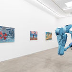 Installation image of at Hashimoto Contemporary Los Angeles of Wayne White's exhibition Jumping From Ice Floe to Ice Floe
