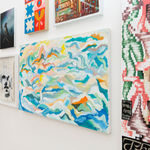 Installation image of Mike Perry's The Clouds Are Alive at Hashimoto Contemporary LA