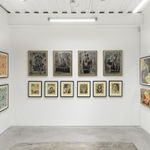 Installation view of Shepard Fairey's solo exhibition "FRACTURED" at Harman Projects, San Francisco