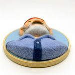 needlefelt wool portrait of Steve Zissou by Ed Mironiuk