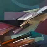 Augustine Kofie abstract painting detail