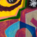 Nasser Almulhim “ Truth is within you be soft “, 2023 Acrylic on canvas 145 x 160 cm 57 1/8 x 63 in (C00998)