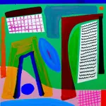 Nasser Almulhim Dreams Will be True 5, 2023 Acrylic on board 30 x 30 cm 11 3/4 x 11 3/4 in (C00938)