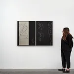 Image of Sitzender weiblicher Akt, Drei Skizzen eines Kindes, Kauernder Mädchenakt mit emporgezogenem linken Knie, 1938/2024 (Version I)