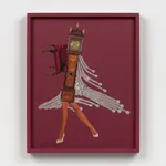 Image of Catachresis on paper #66 (face of the clock, legs of the chair, face of the crystal, heels of the shoe)