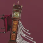 Image of Catachresis on paper #66 (face of the clock, legs of the chair, face of the crystal, heels of the shoe)